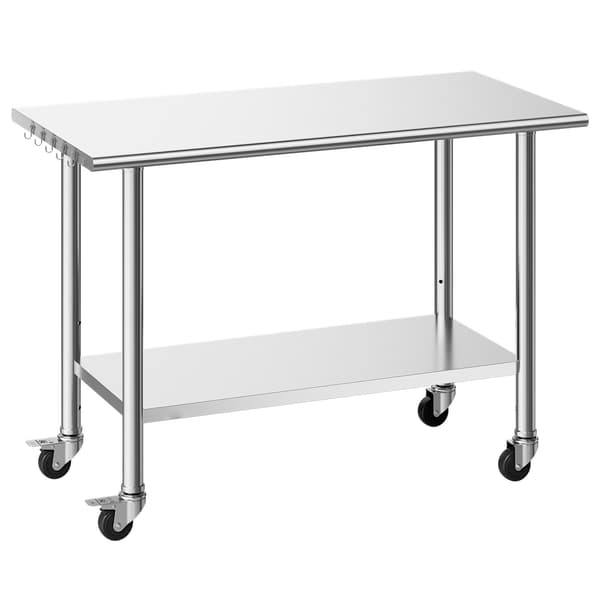 Arbejdsbord 61x122x86.4 cm Rustfrit Stål