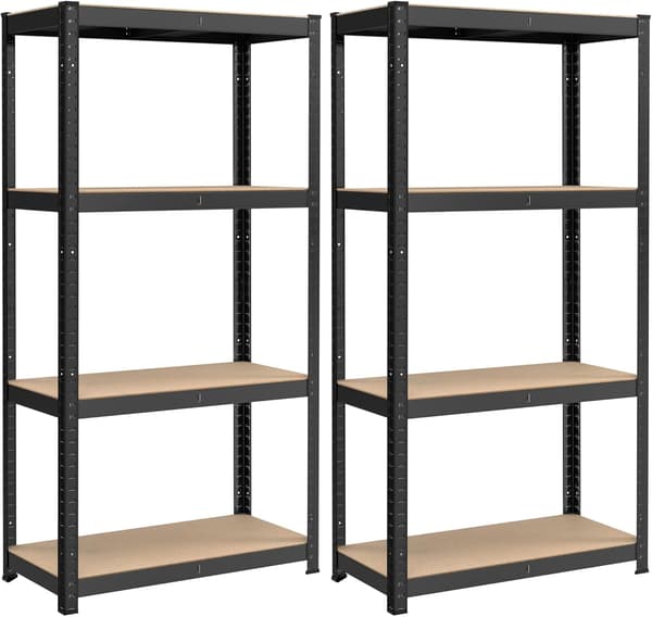 Reol 80x40x160 cm Sort Stål