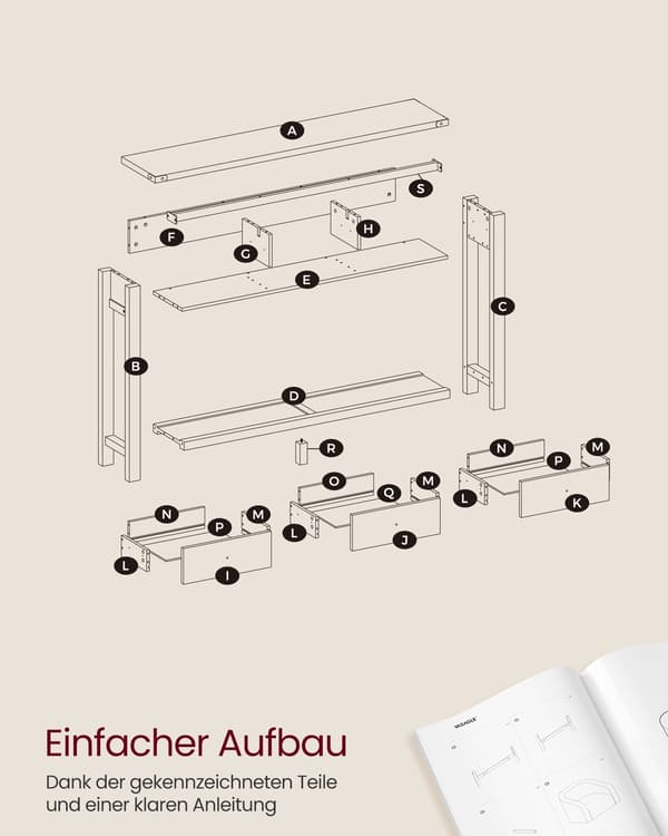 Konsollbord, 24x120x76 cm, Brun