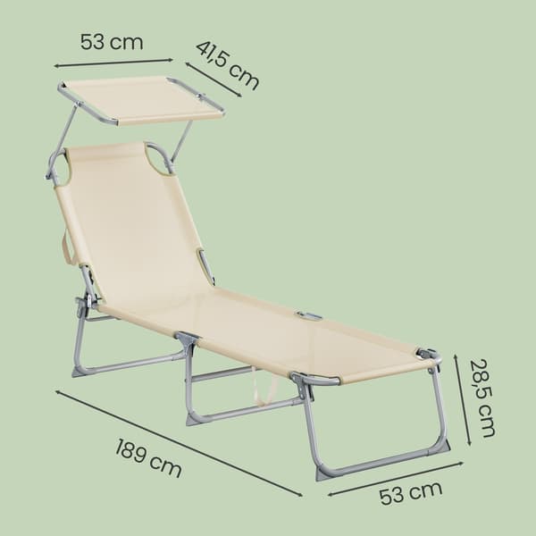 Solstol 189x53x28,5 cm Beige
