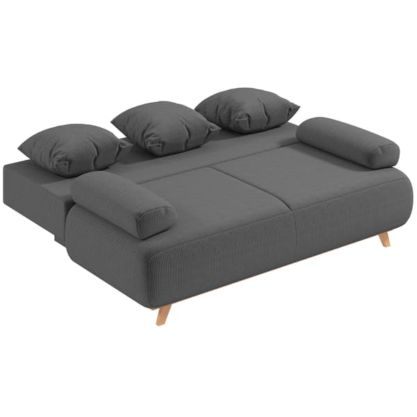 Soffa med justerbar ryggstöd 188x100x84 cm grå