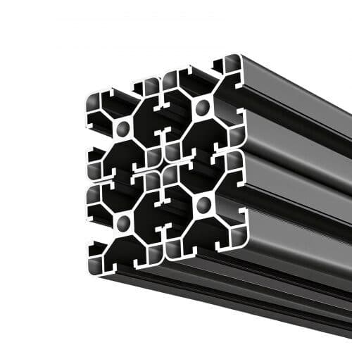 Aluminium Ekstruderingsprofiler 4 stk 4040 400 mm sort