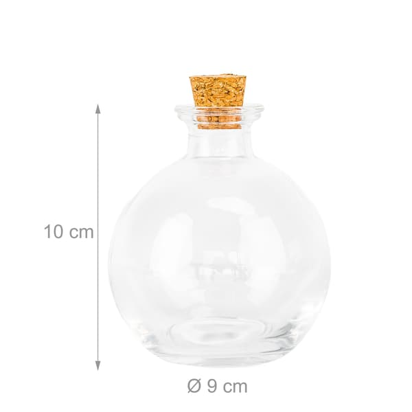 Glasflasker Sæt 10x9 cm Transparent Glas, Kodustaar