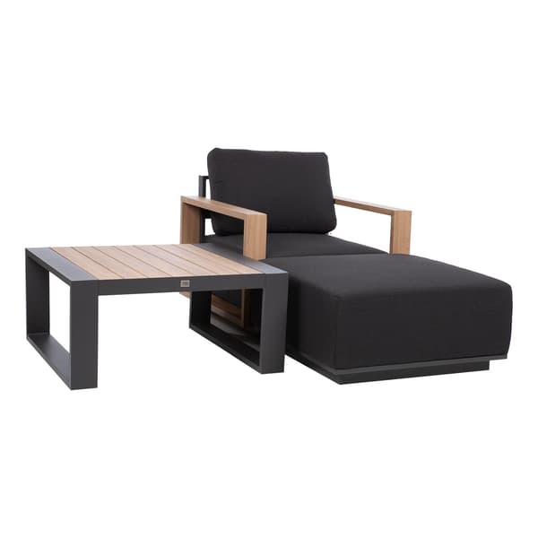 Fotpall FULLER 83x83x42 cm mörkgrå