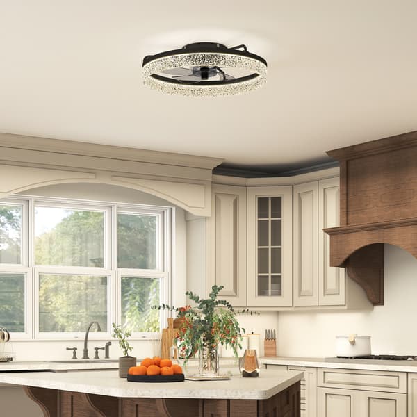 Takfläkt 50x14 cm Svart LED-belysning
