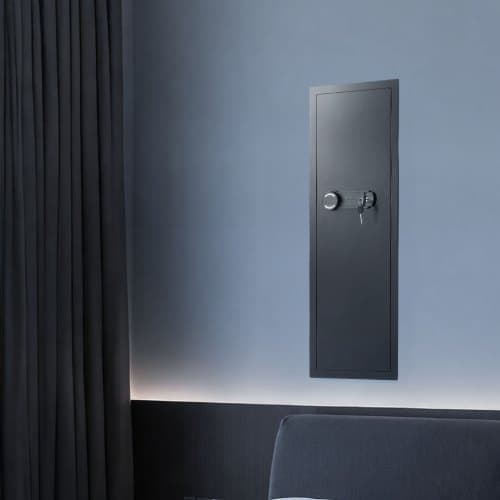 Vægsafe, 102x370x1100 mm, Sort, Stål