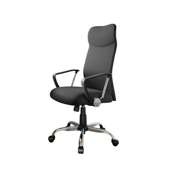 Kontorstol, 63x63x110-120 cm, Sort, Stofpolstring