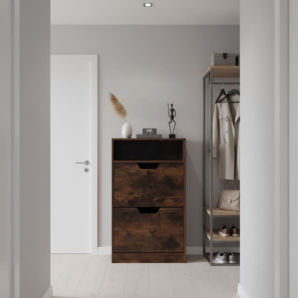 Skoskab, Udtrækslåge, Mørkebrun, Kodustaar