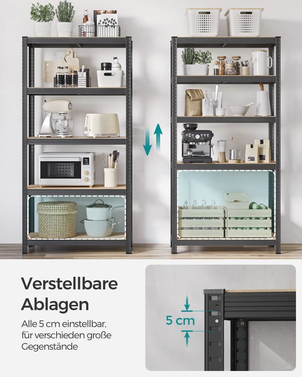 Reol 90x40x180 cm Grå Stål Opbevaring