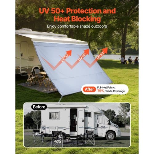 Markis Solskyddsskärm 200x280 cm UV50+ Polyester Mesh