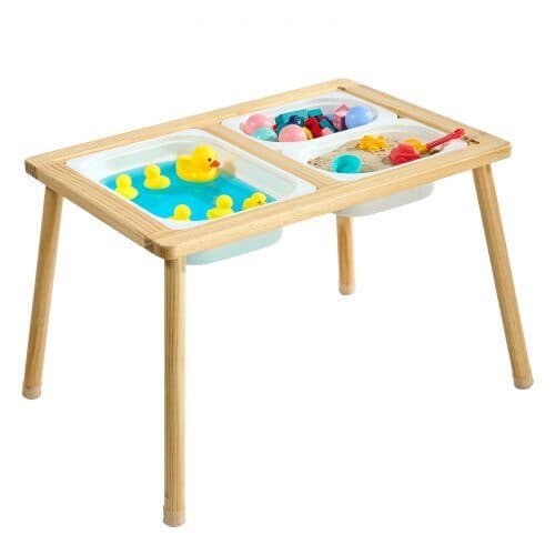 Sensoriskt bord för småbarn 82x60,5x50,5 cm trä