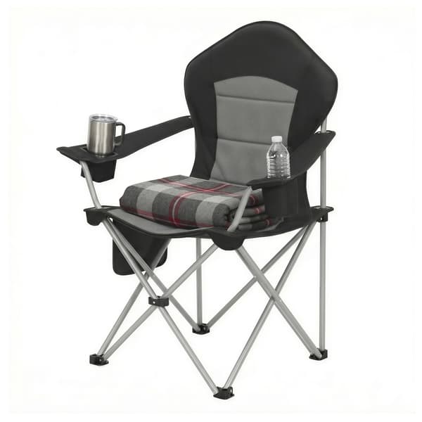 Campingstol 61x93x108 cm Svart