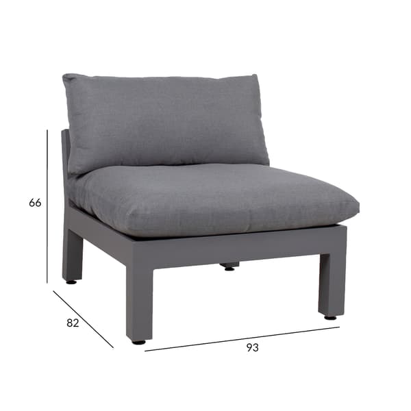Modulsoffa 82x93x66 cm Grå