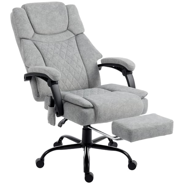 Kontorstol med høj ryg, massagefunktion, 69,5x77,5x118-126 cm, grå