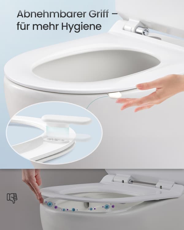 Toiletsæde 43x35,7 cm Hvid Urea-Duroplast