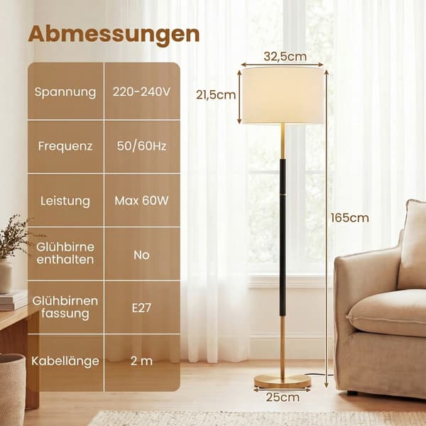 Lattiavalaisin 165 cm musta