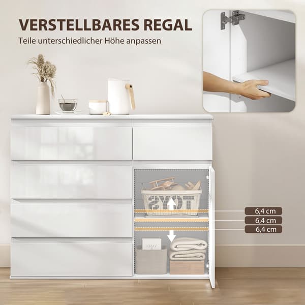 Skænk 100x40x80 cm Hvid opbevaring