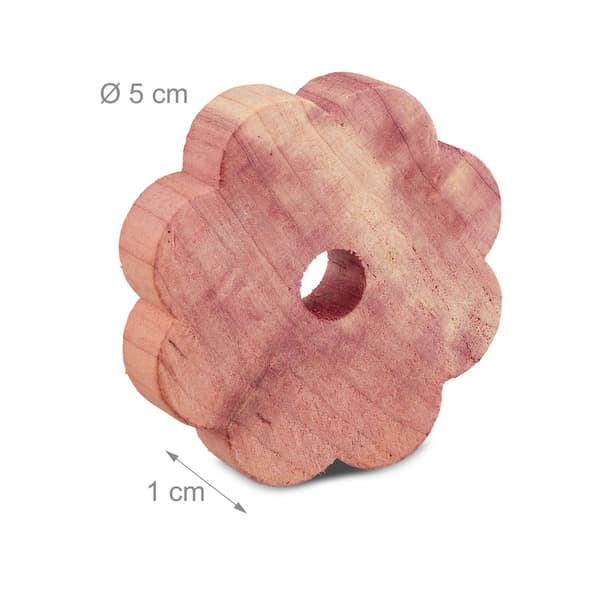 Mottförebyggande ringar, 1x5 cm, röd, cederträ, Kodustaar