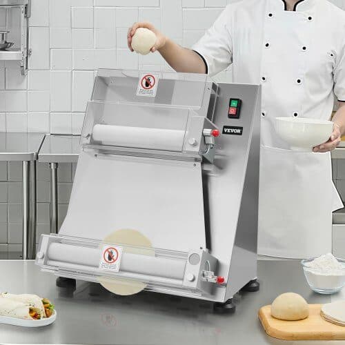 Pizzadej udruller og -maskine, 53x52x64 cm, rustfrit stål