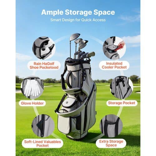 Golfvognstaske G-SB-04 420x260x930 mm sort polyester