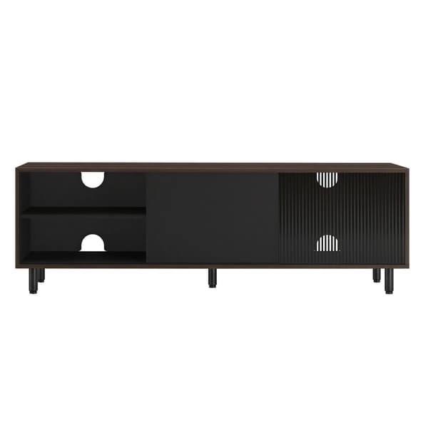 TV-bord, 140x39x45 cm, Brun-Sort