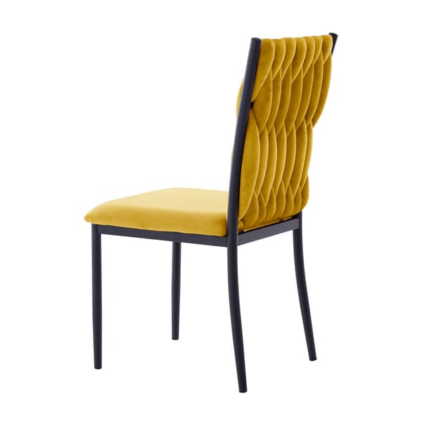 Stol EMORY 47x59x93 cm gul sammet