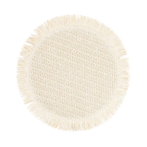 Bordmåtte 38 cm Hvid Jute