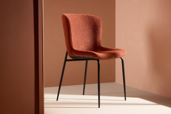 Spisebordsstol Modesto 48x51 cm Rød, Bouclé