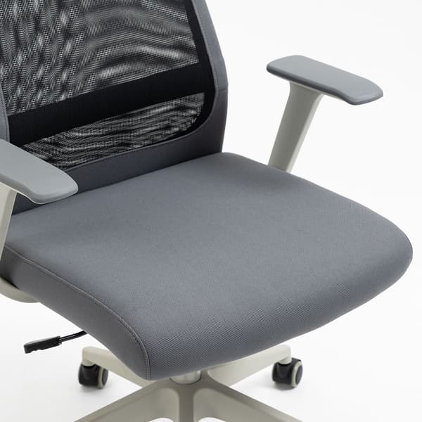 Kontorstol Elmer 67x62x113-124 cm Grå Sort