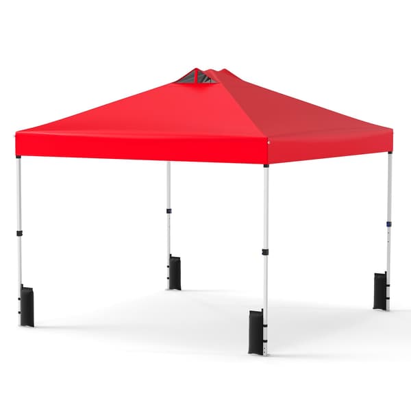 Canopy-telt 10x10x8,2-8,8 ft rød
