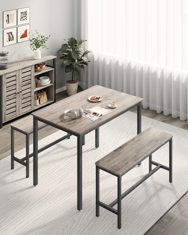 Spisebordssæt, 110x70x75 cm, Sort