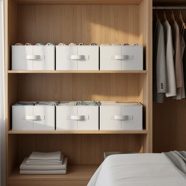 Garderobsorganisatör set, 42x30x17 cm, grå