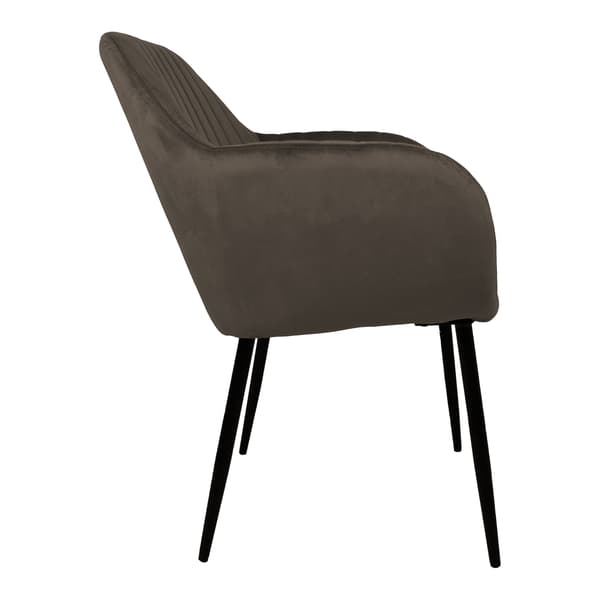 Stol Evelin 58x59x81 cm brungrå sammet