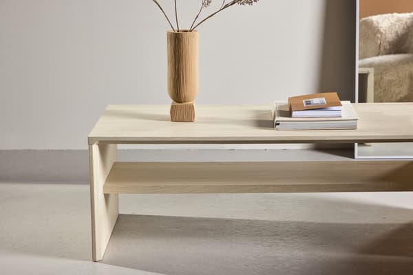 Sofabord 110x50x38 cm Hvid MDF