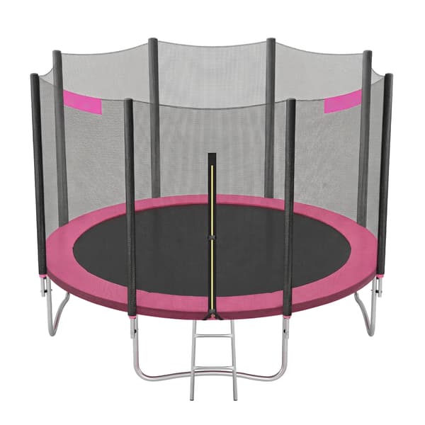 Trampolin 305x256 cm Rosa Stål