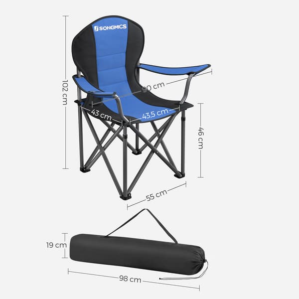 Campingstol, 92x57x104 cm, Blå