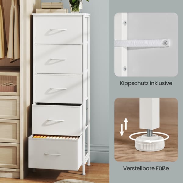 Kommode 30x39,6x116,7 cm Hvit MDF