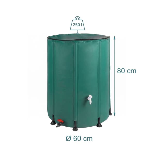 250-liters foldbar regnvandstank, Kodustaar