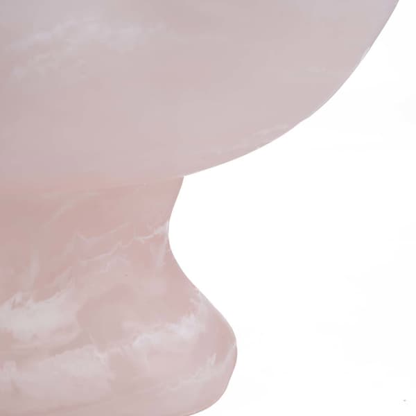 Fruktställ, 27x27x15 cm, Rosa Vit, Resin
