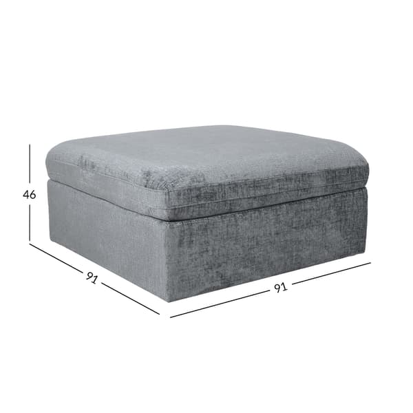 Ottoman Samoa 91x91x46 cm grå