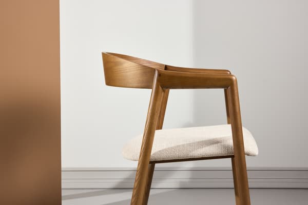 Spisebordsstol Långön 49x48 cm Brun Beige Stof
