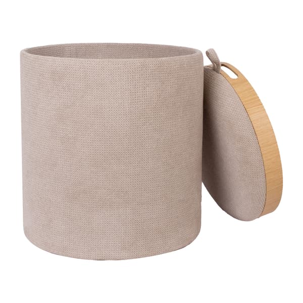 Puf 39x44 cm beige opbevaring