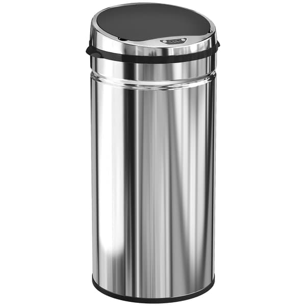Sensor-soptunna 42 L Ø30,5x68 cm silver/svart