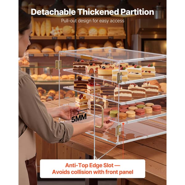 Bageridiskdisplay, 53x43,5x41,5 cm, Transparent, Akryl