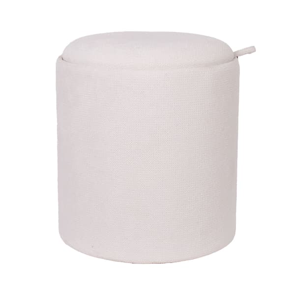 Puf 39x44 cm hvid opbevaring