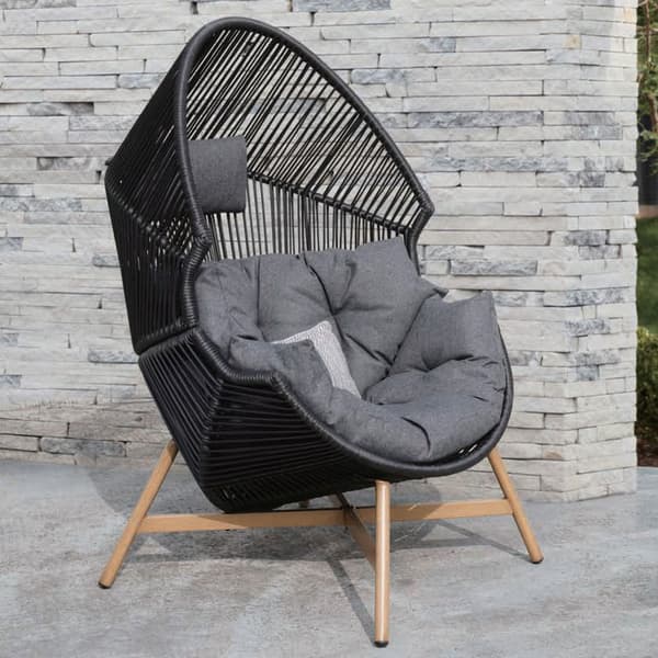 Fritidsstol Helsinki 98x101x142 cm Sort