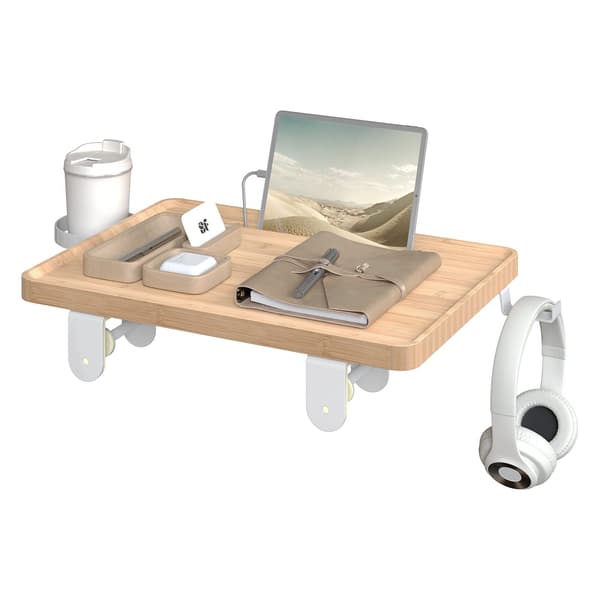 Sengehylde 37,8x27x7,9 cm Beige Bambus