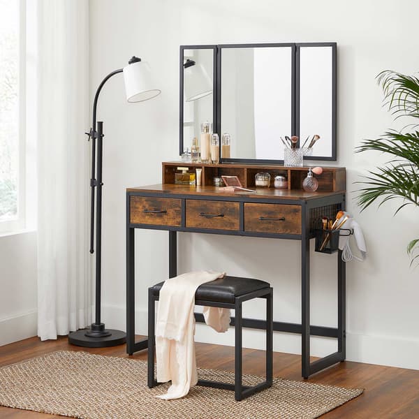 Toiletbord, 90x40x140,8 cm, Sort