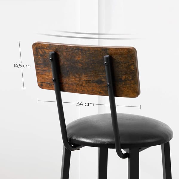 Barstol, 40.1x44.2x100.5 cm, Brun, Sort