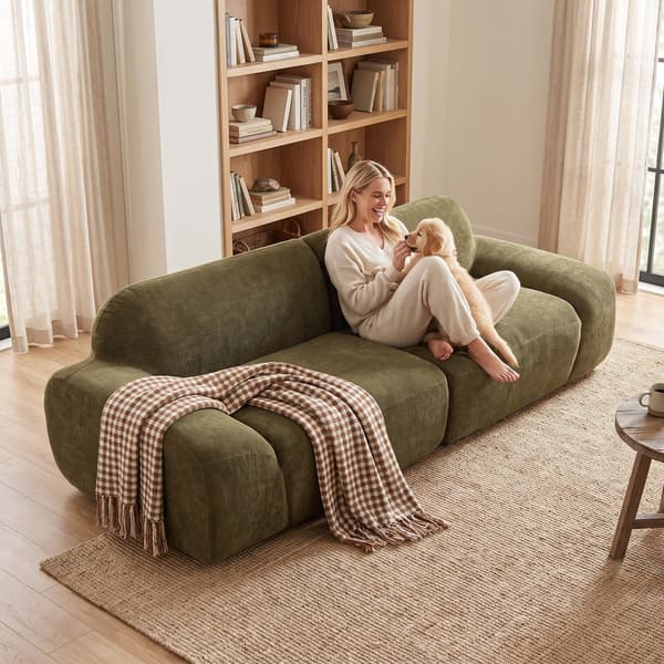 3-sits soffa 244x95x70 cm mörkgrön